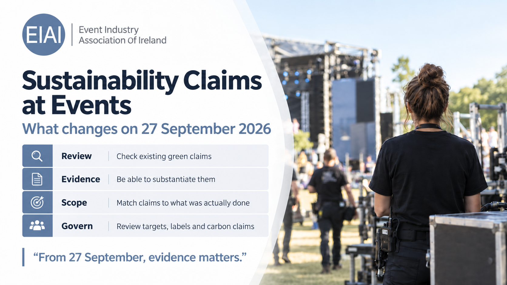 You are currently viewing Sustainability Claims at Events: What Changes on 27 September 2026